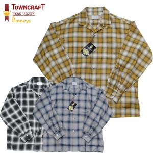 【TOWNCRAFT（タウンクラフト ）・PENNY'S（ぺニーズ）】 OMBRE LOOP COLLAR SHIRT オンブレ ループカラーシャツ TC23S00600｜itempost