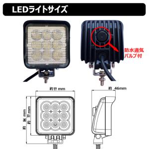 LED作業灯 13.5w 12v 24v ワー...の詳細画像2