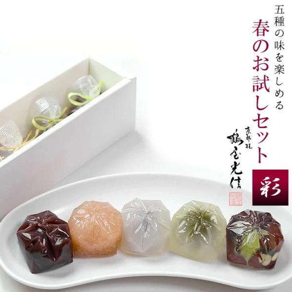 京都 鶴屋光信 母の日 和菓子 ギフト 春夏 詰合せ5個入　お試し 【恋桜・せせらぎ・葛まんじゅう(...