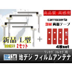 高感度L型フィルムアンテナ４枚＋両面テープセット、carrozzeria/カロッツェリア　AVIC-...