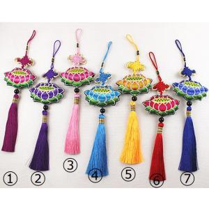 香り袋　蓮の花　刺繍飾り インテリアストラップ　虫よけ　魔除け　端午の節　車飾り　中国民族風匂い袋/...