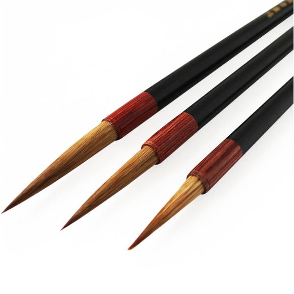 唐筆　長峰狼毫大中小楷　3本セット　イタチの毛　書画筆/莫奈MONET &amp;#38271;峰狼毫大中小...