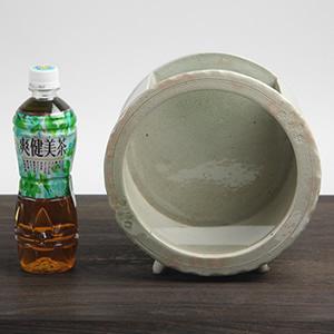 陶器水槽 信楽焼の丸型水槽(白)[su-0125]の詳細画像1