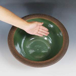 12号窯肌富士型水鉢 信楽焼 金魚鉢、メダカ鉢...の詳細画像3