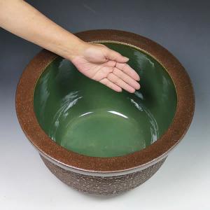 13号松皮スイレン鉢 信楽焼 金魚鉢、メダカ鉢...の詳細画像3