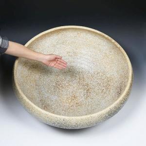 25号大型サイズ水鉢 手ひねり水鉢 信楽焼 金...の詳細画像3