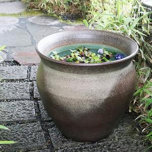 20号天水型大型サイズ水鉢 信楽焼 金魚鉢、メ...の詳細画像1