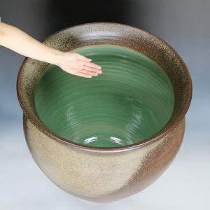 20号天水型大型サイズ水鉢 信楽焼 金魚鉢、メ...の詳細画像3