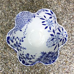 17号四季花ひねり水鉢 信楽焼 金魚鉢、メダカ...の詳細画像3
