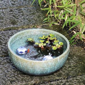 緑風水鉢 信楽焼 金魚鉢、メダカ鉢にお勧め 陶器...の商品画像