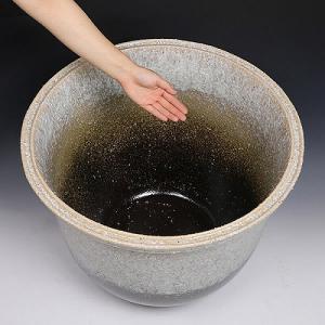 20号白窯変天水鉢 信楽焼 金魚鉢、メダカ鉢に...の詳細画像3