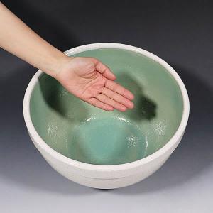11号白カスミ水鉢 信楽焼 金魚鉢、メダカ鉢に...の詳細画像3