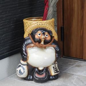 傘立て 陶器 信楽焼 おしゃれ ネコ ねこ 猫 傘入れ モダン シンプル