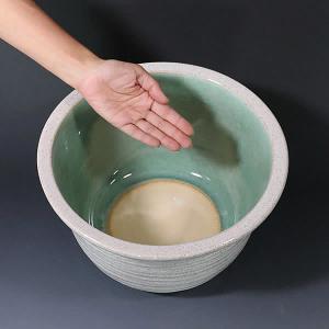 11号白カスミ水鉢 信楽焼 金魚鉢、メダカ鉢に...の詳細画像3