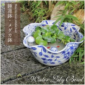 15号四季花ひねり水鉢 信楽焼 金魚鉢、メダカ...の詳細画像1