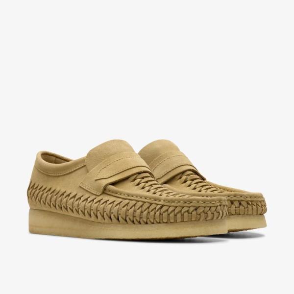 Clarks SS24 M Wallabee Loafer Weave 26176534 Maple...