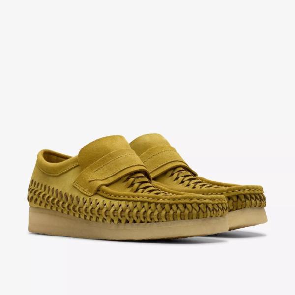 Clarks SS24 M Wallabee Loafer Weave 26175778 Olive...