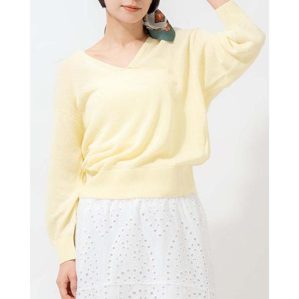 和紙コットン天竺Vネックプルオーバー