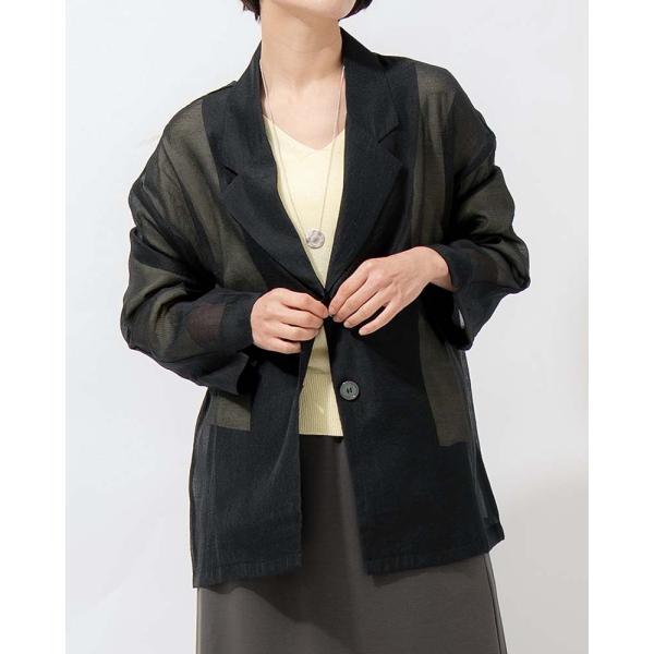 シアーオーガンジーテーラードジャケット