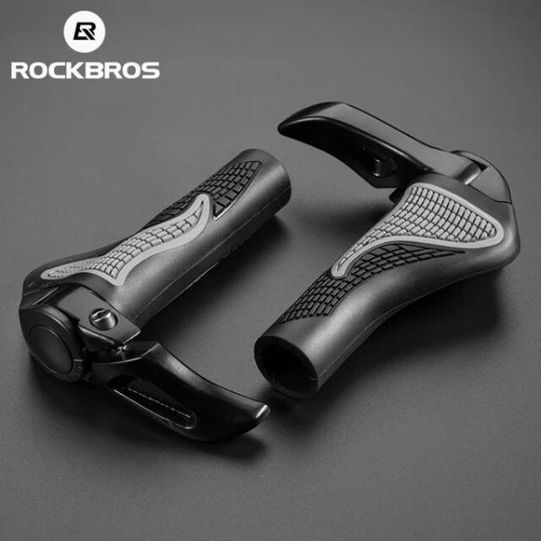 Rockbros-マウンテンバイク用のハンドルバーグリップ,自転車のハンドルバー用の耐衝撃性および防...