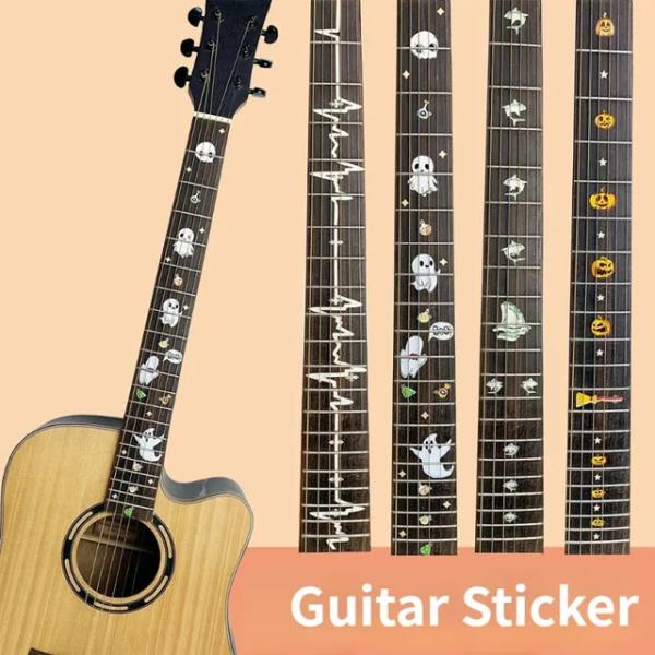 20の超薄型クロスインレイデカールステッカーフレットボードギターネック楽器装飾ウクレレギターベースア...