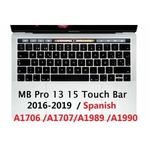 ソフトmacbook proの13 15タッチバー2016 2019スペインeu usキーボードカバ...