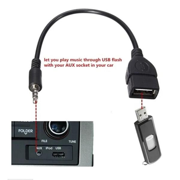 オーディオコネクタ,USB 3.5からUSB 2.0,車両用のフェイクケーブルコード,mp3スピーカ...
