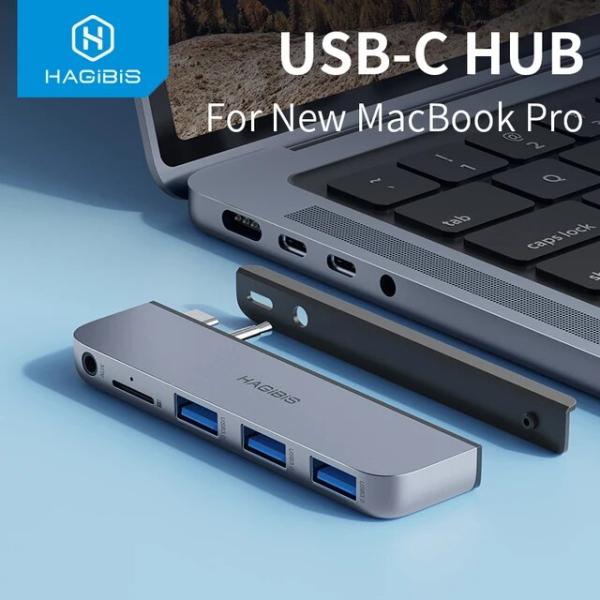 Hagibis-USB Type-Cドッキングステーション,USB 3.0アダプター,3.5mm,1...