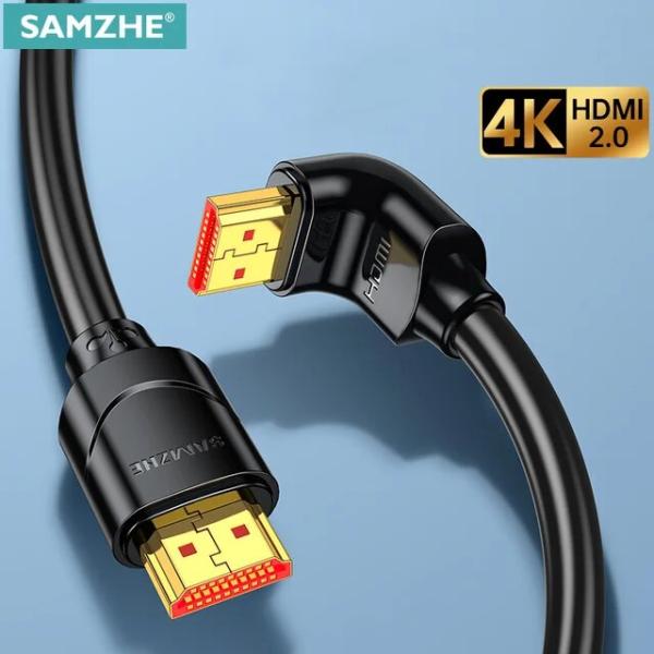 Samzhe hdmiケーブル4 hdmi 2.0ケーブル90/270度の角度アダプタapple t...