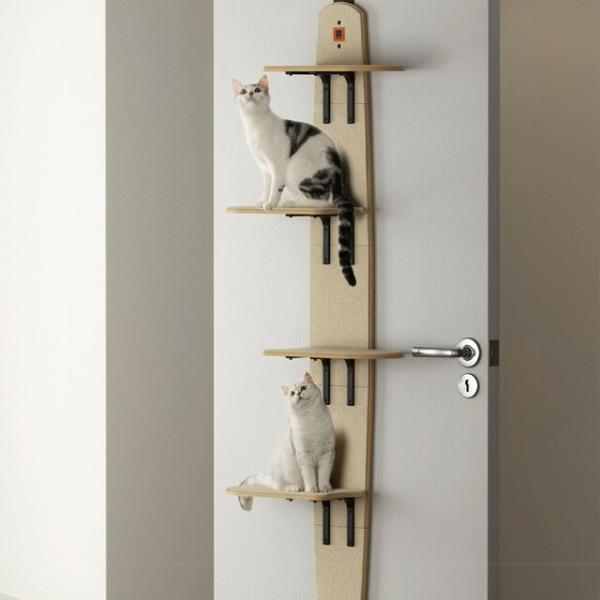 Meoufun-猫の吊り下げ式おもちゃ,組み立てが簡単,ペット用クライミングフレーム,木の塔,おもち...