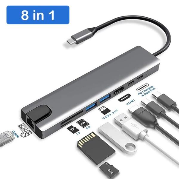 USB Cドック,ドッキングステーション,dmi互換,vga,usb pd lan rj45 sd,...