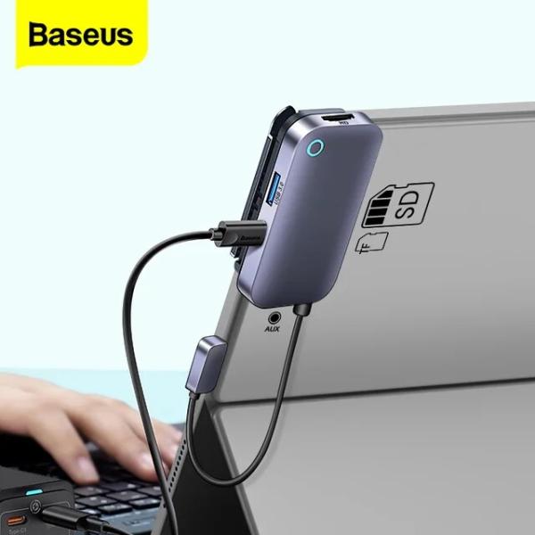 Baseus-ipad macbook pro air用USBcハブ,4k,hdmi互換,USB 3...