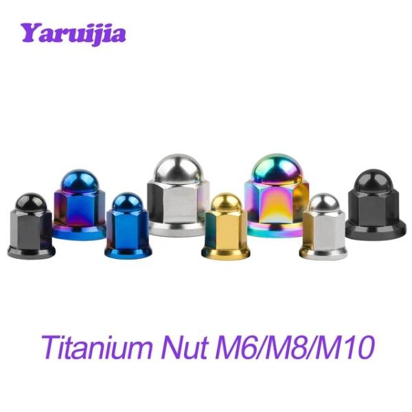 Aryuijia-チタンナットm6x1.0mm m8/m10x1.25mm,自転車,オートバイ,自動...