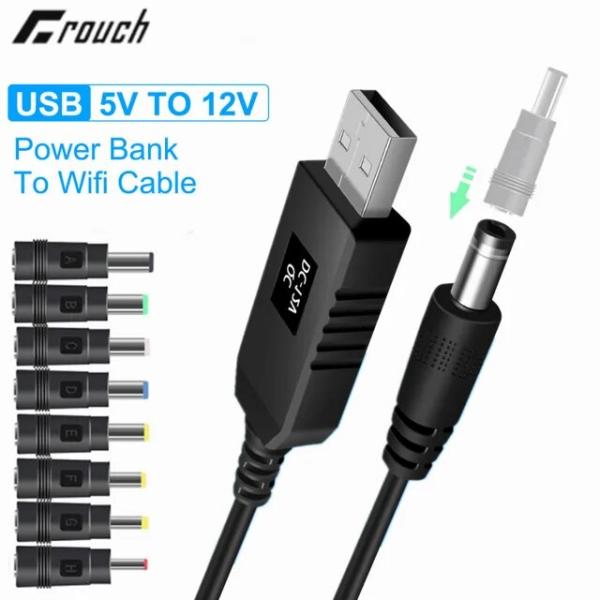 Usb dc電源ケーブル5に12v 9v昇圧コンバータ8 usb dcアダプタ5.5 × 2.5ミリ...