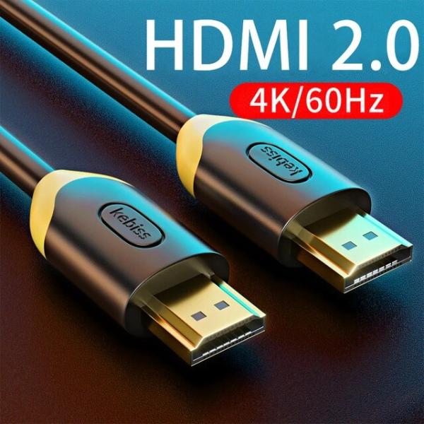 HDMI 2.0 4k 60hz 3Dオーディオビデオケーブル,金メッキ,HD TVボックス用,スプ...