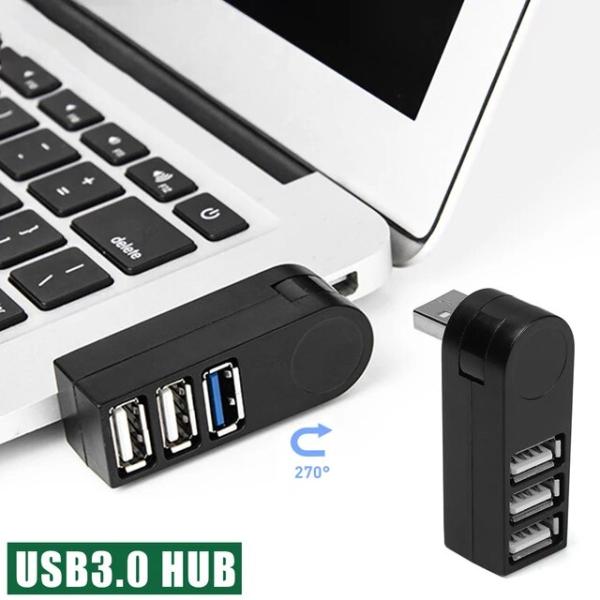 ユニバーサルミニロータリー3ポートUSB 2.0,3.0ハブ,高速データ転送,PC,ラップトップ,m...