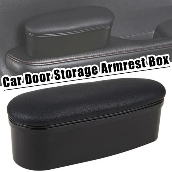 車のドア収納アームレストボックス,革製のアームレスト,調整可能なオーガナイザーボックス,エルボーハン...