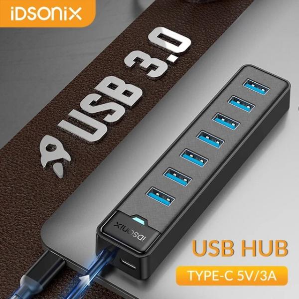 Idsonix-USBポート,マルチポート,ハブタイプc,電源ポート5gbps,高速ハブ,ドックステ...