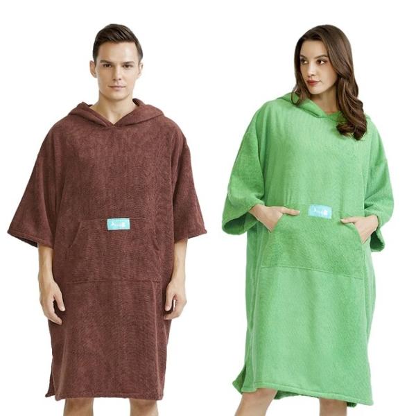 男性と女性のためのマイクロファイバーバスローブ,バスタオル,水泳,暖かいビーチタオルで着用可能
