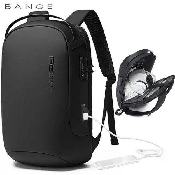 Bange-男性用多機能バックパック,15.6インチノートパソコン用バックパック,防水トラベルバッグ...