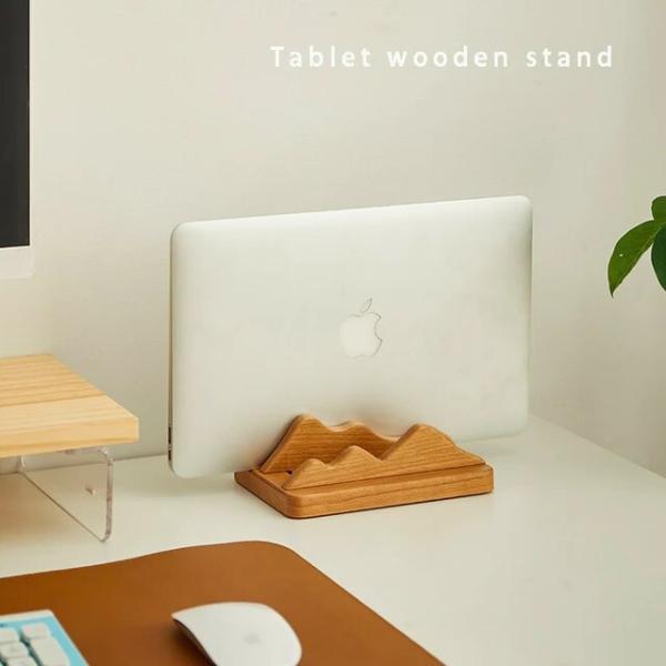 垂直木製ラップトップスタンド,調整可能なキーボードスタンド,ノートブックスタンド,MacBook,家...
