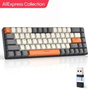 Aliexpress-メカニカルキーボード60%,Bluetooth,デュアルモード,ホットスワップ...