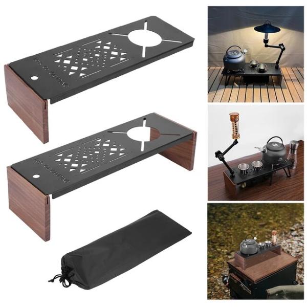多機能テーブル付きキャンプ用igtテーブル、ユニットボード、ポータブルウォールナットウッドテーブル、...