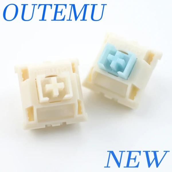 Outemu-メカニカルキーボード用の純粋なpomリニアスイッチ、カスタムスイッチ、延長ステム、ガイ...
