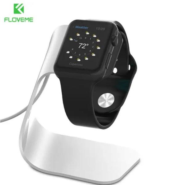 Floveme-Apple Watch用の金属製充電器スタンド,Apple Watch用の充電クレー...