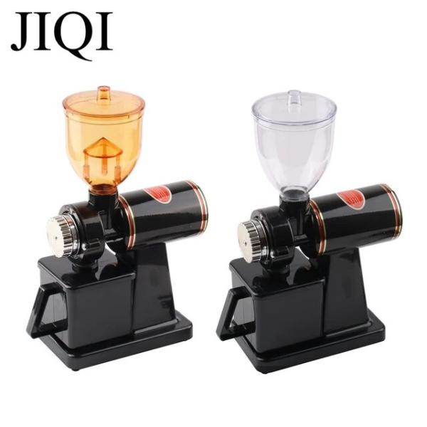 Jiqi-電気コーヒーグラインダー,豆用,厚さ調節可能,フラットバー用,220v/110v,EU