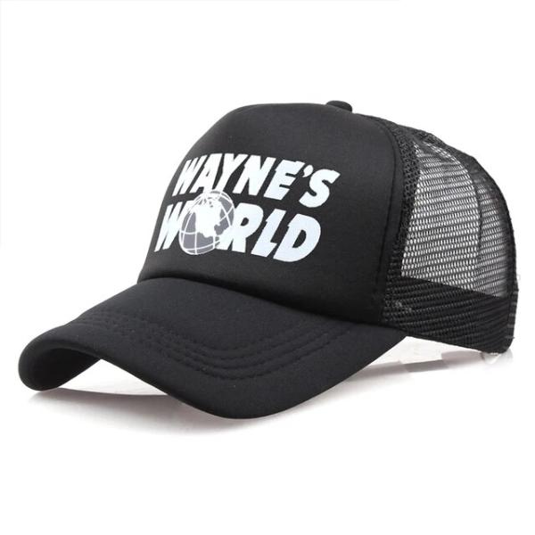 Wayne&apos;s world-綿の野球帽,男性と女性のための野球帽,ヒップホップ,パパのトラッカーハッ...