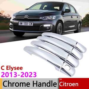 Citroen c elysee用クロームドアハンドル 2013-2023 2019 2020 2021 2022 車の外装用アクセサリー｜itesa