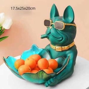 犬の猫の置物 モダンな収納ボックス キャンディー 果物 キー デスクトップ 家の装飾 オフィス用｜itesa