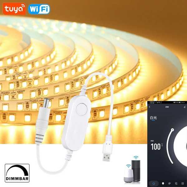 USB LEDストリップライト 家庭用装飾ライト ビーズ付き 60ダイオード/m Wi-Fi 283...
